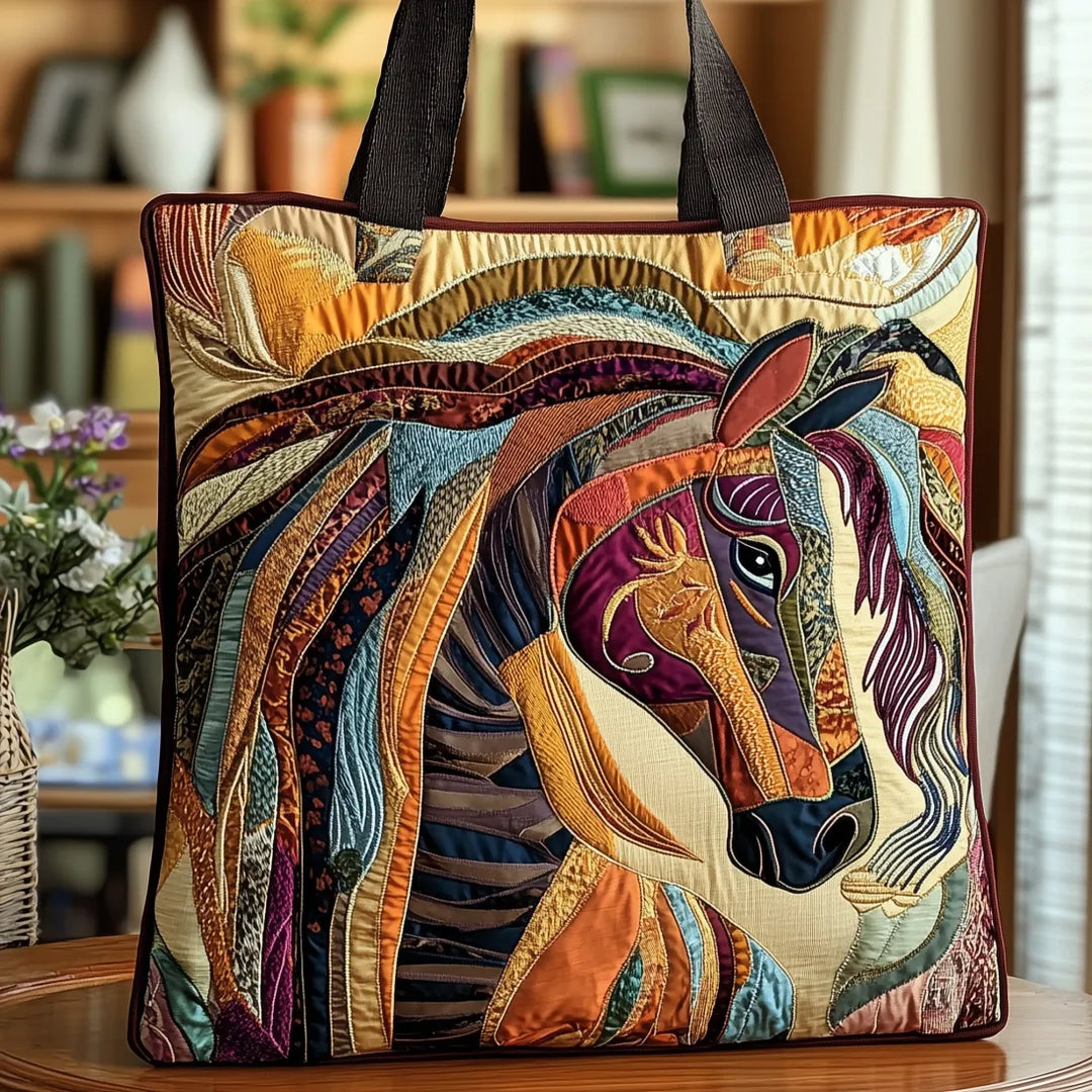 Borsa artigianale - Mosaico con cavallo