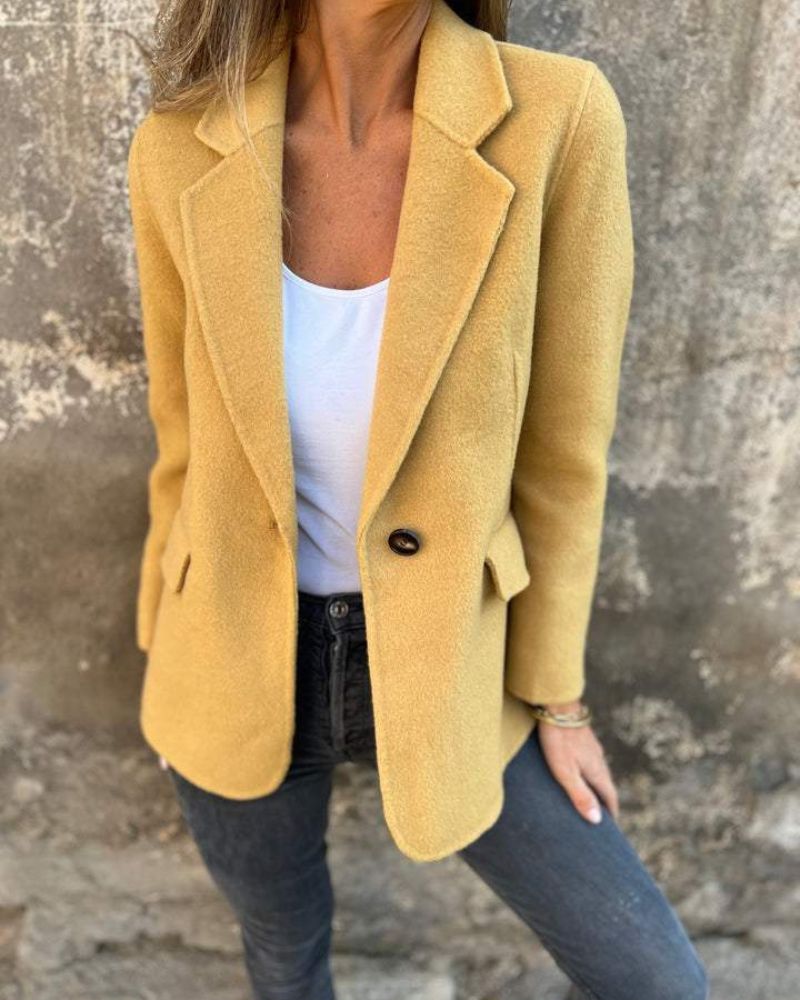 Paola | Blazer-Cappotto Monopetto con Revers