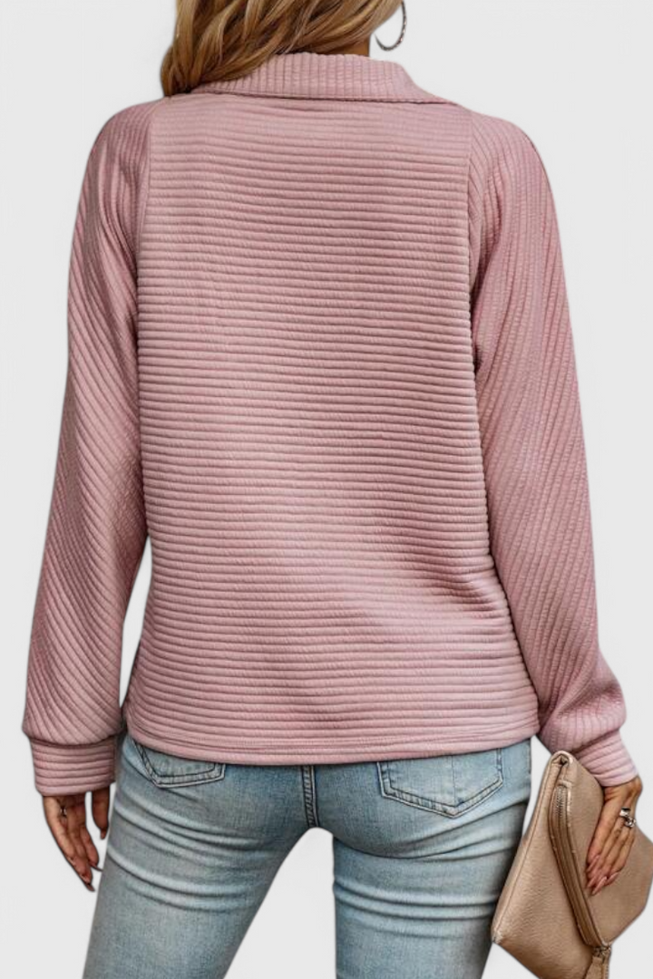 Ludovica | Maglione con scollo a V e zip