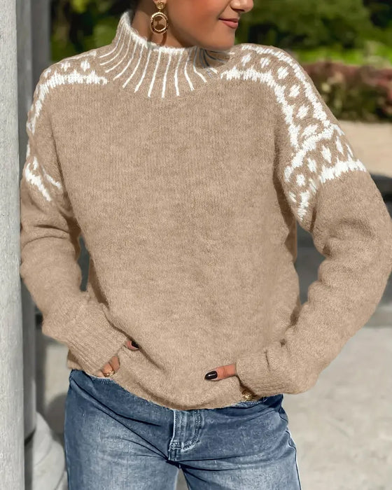 Ludovica | Maglione in lana merino con motivo nordico