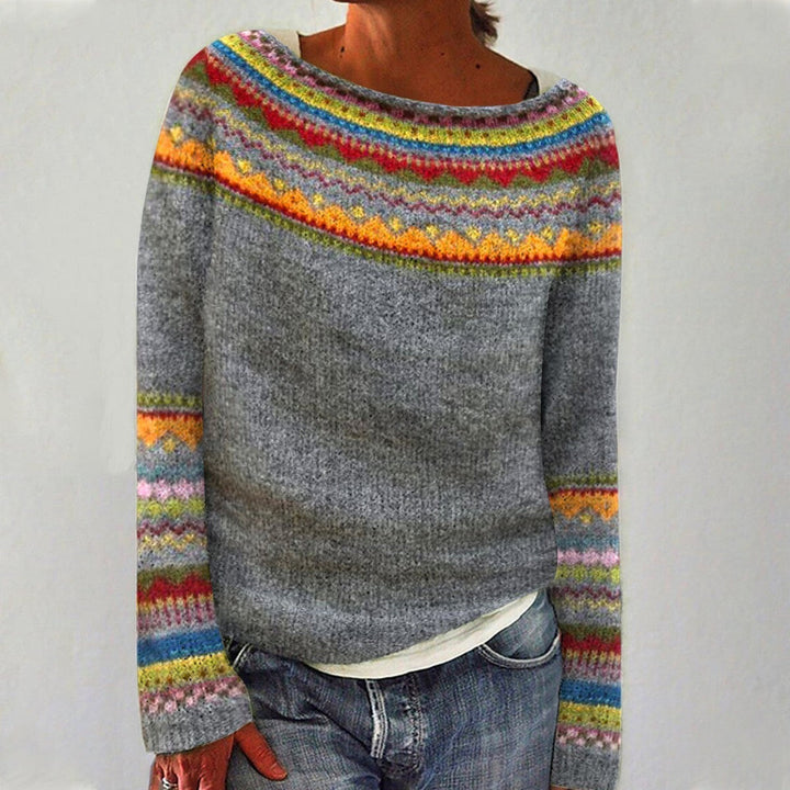 Alice | Maglione in lana merino con motivo nordico