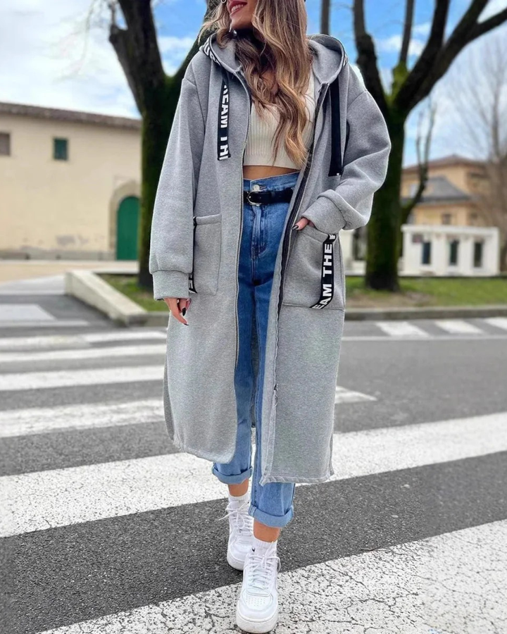 Rita | Felpa lunga con cappuccio e tasche