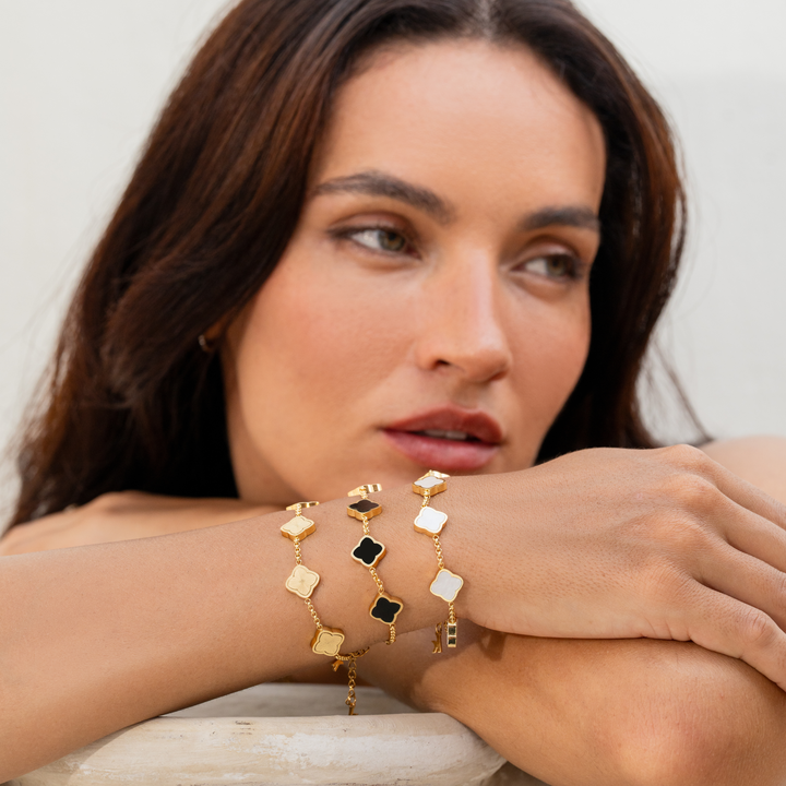 Bracciale trifoglio stile Celine
