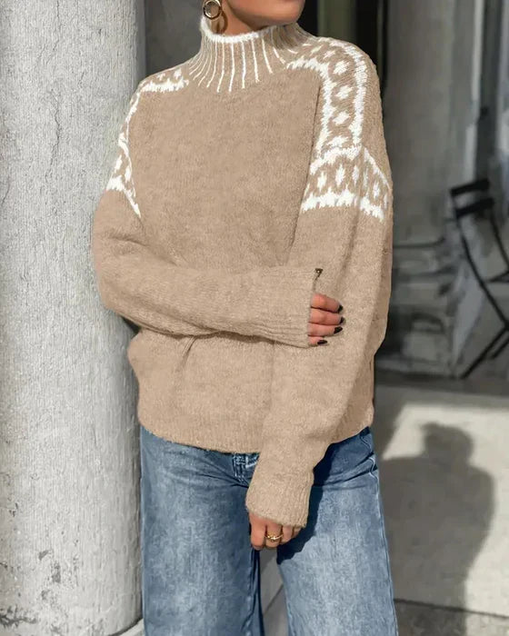 Ludovica | Maglione in lana merino con motivo nordico