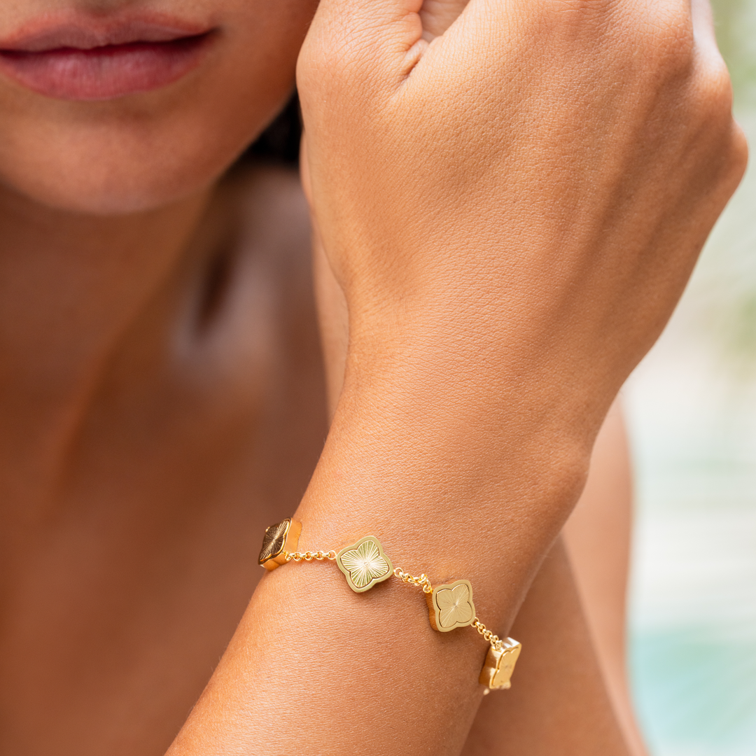 Bracciale trifoglio stile Celine
