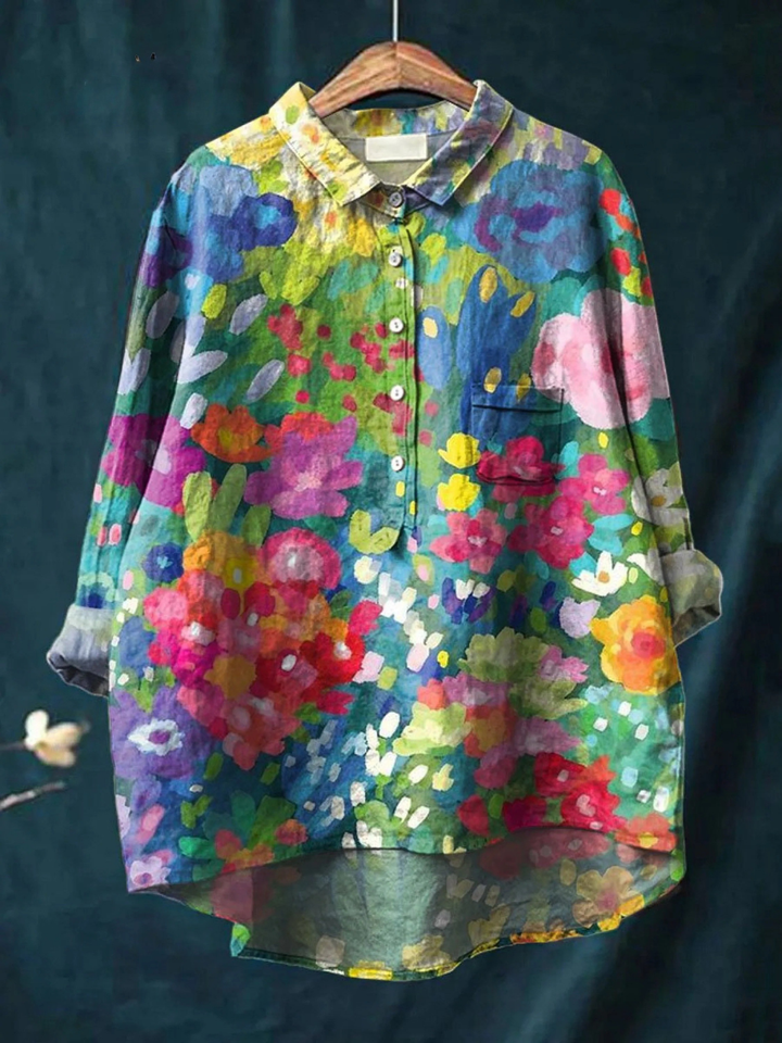 Camilla | Camicia casual da donna con stampa floreale vintage