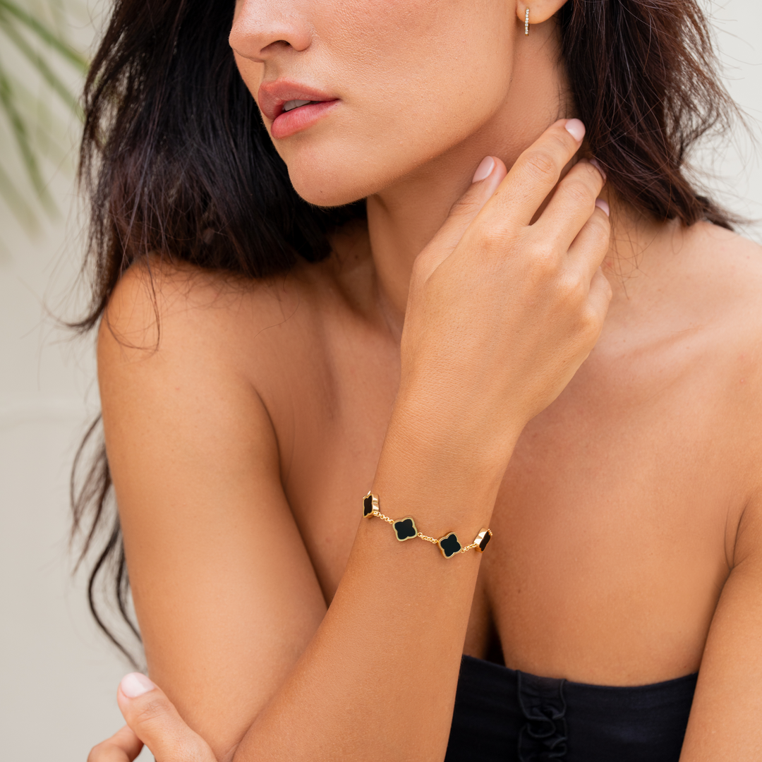 Bracciale trifoglio stile Celine