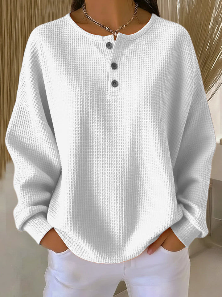 Giulia | Maglione Henley con trama a nido d'ape