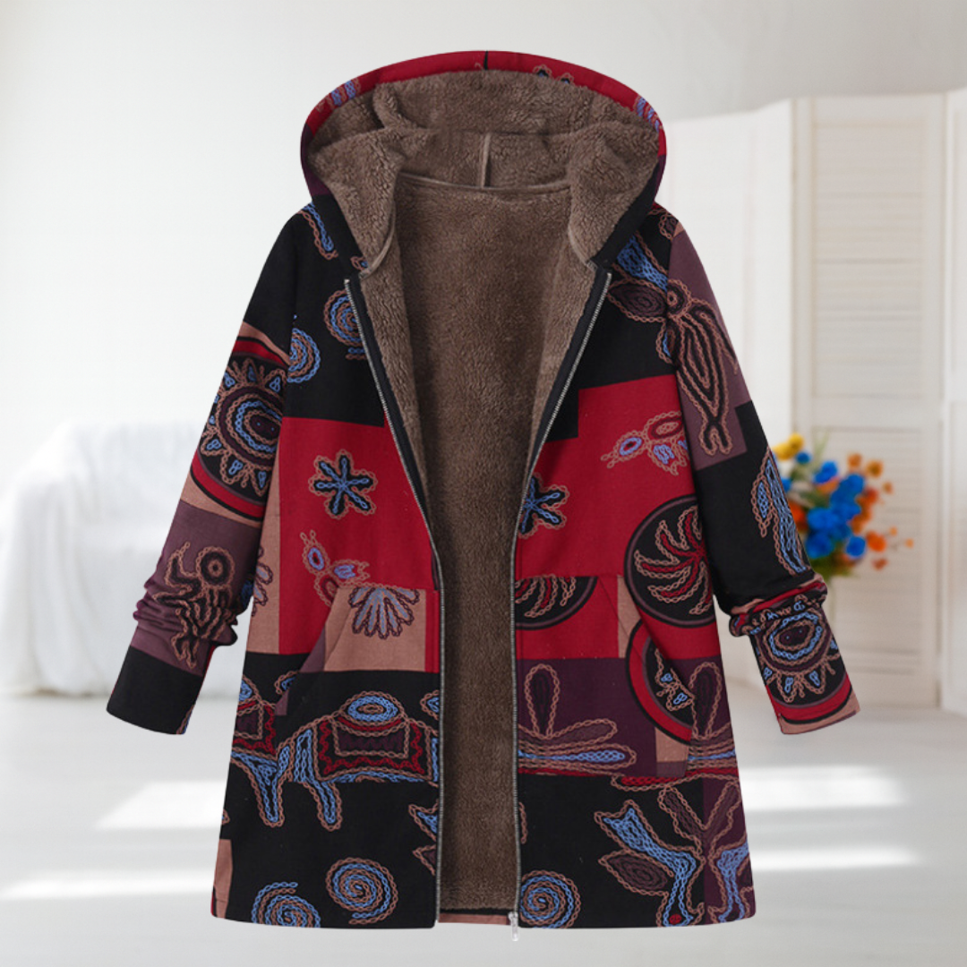 Aurora | Cappotto con motivo patchwork artistico