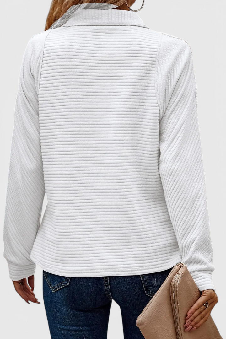Ludovica | Maglione con scollo a V e zip