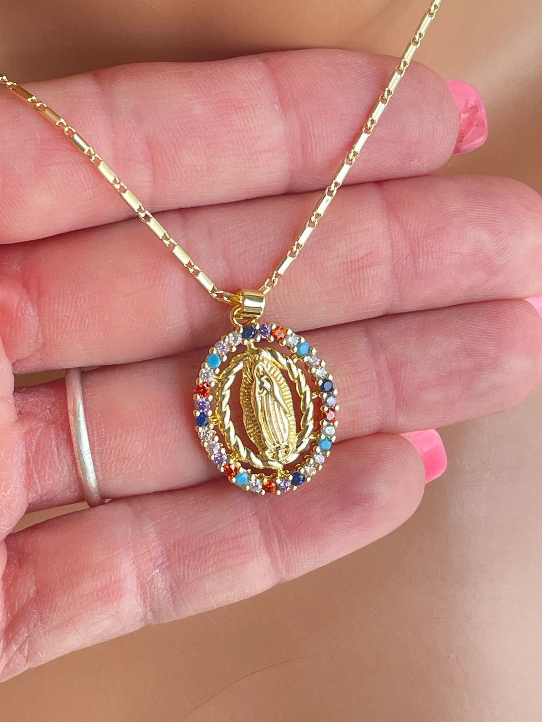 Collana della Vergine placcata in oro