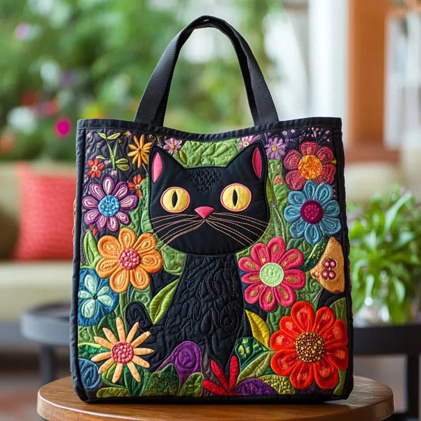 Borsa artigianale - Gatto nero