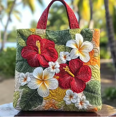 Borsa artigianale - motivi floreali