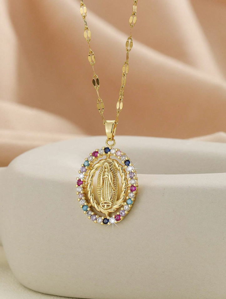 Collana della Vergine placcata in oro