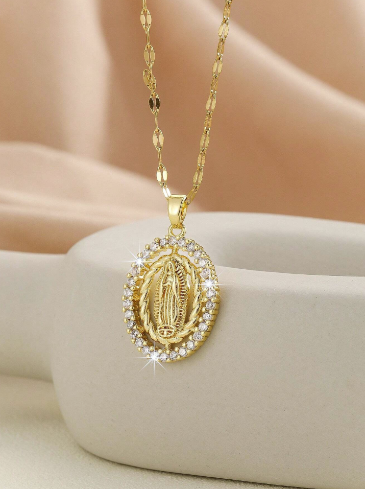 Collana della Vergine placcata in oro