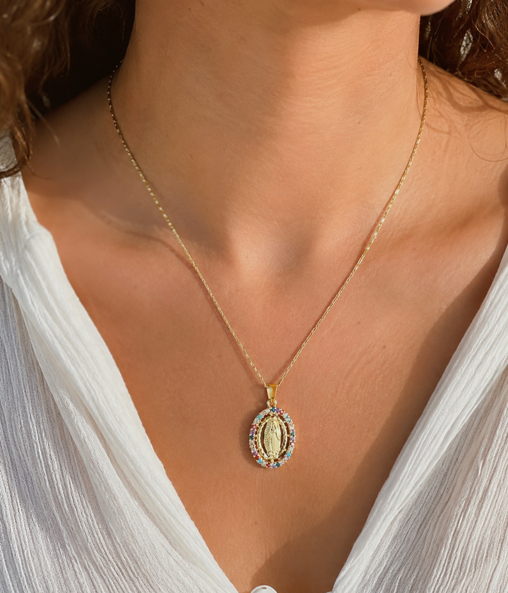 Collana della Vergine placcata in oro