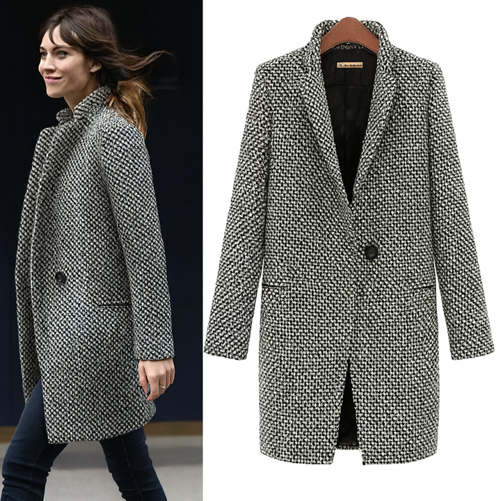 Camilla | Cappotto doppiopetto pied-de-poule
