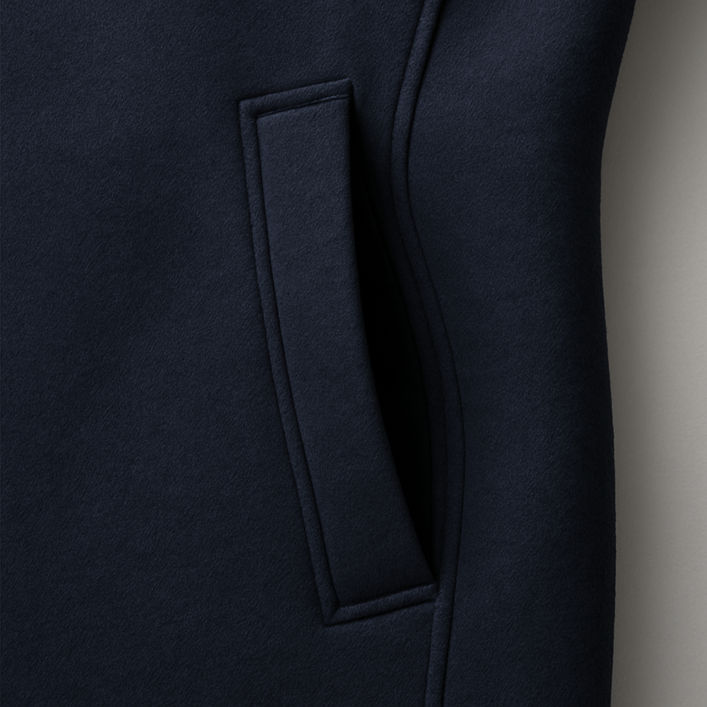 Lucia | Giacca Lunga con Cappuccio e Zip Asimmetrica