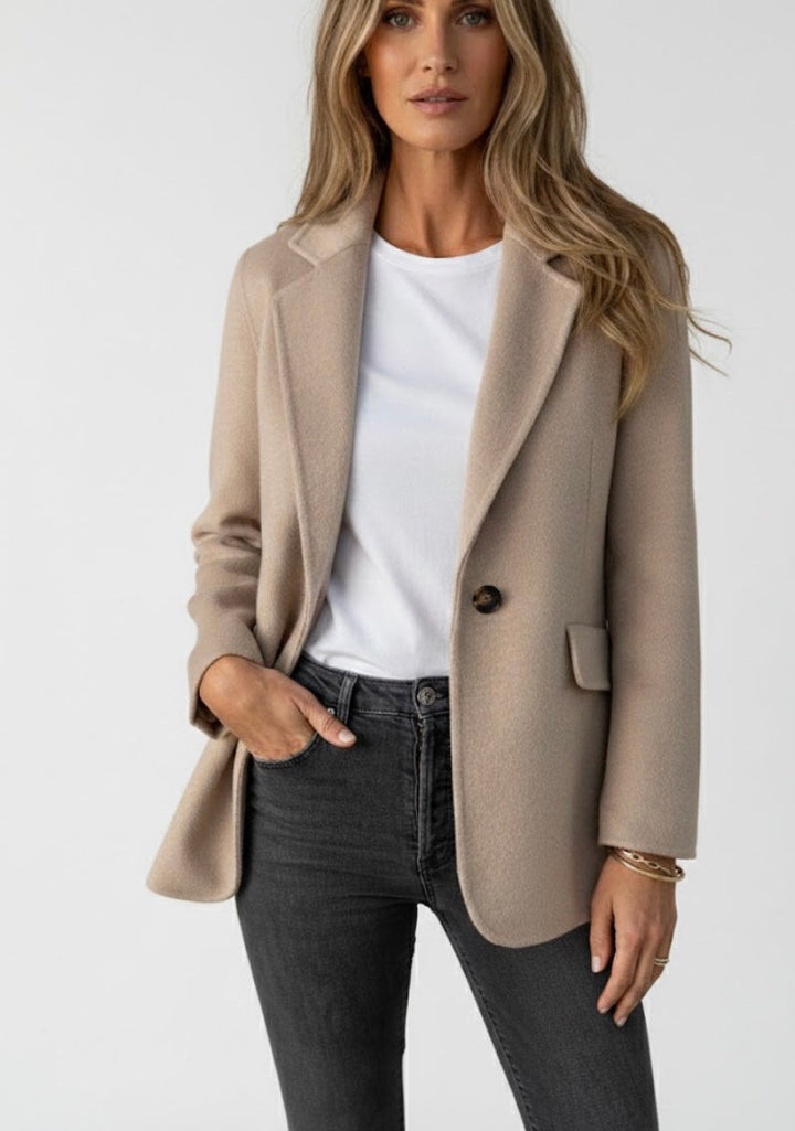 Paola | Blazer-Cappotto Monopetto con Revers