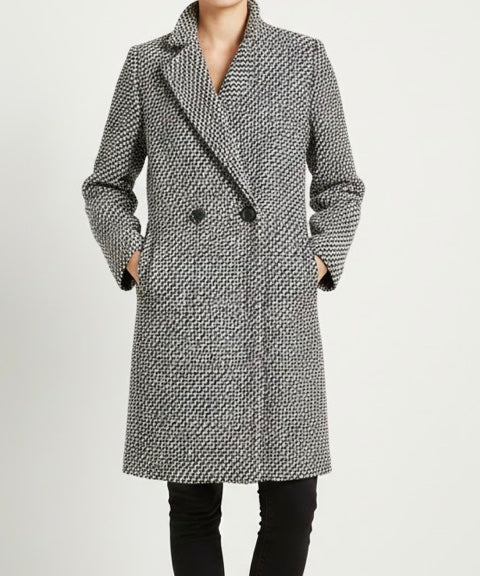 Camilla | Cappotto doppiopetto pied-de-poule
