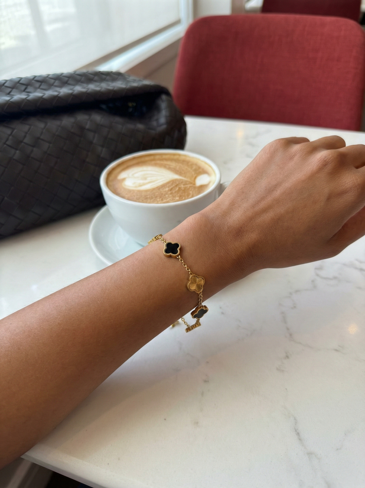 Bracciale trifoglio stile Celine