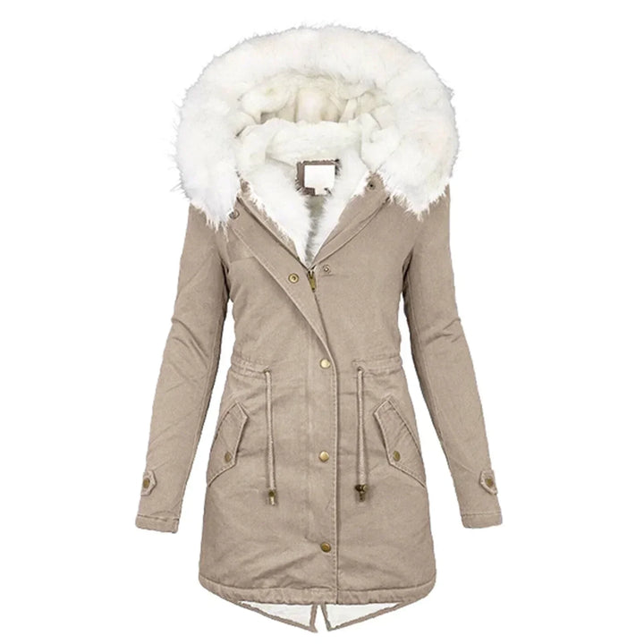Beatrice | Parka Lungo con Cappuccio in Pelliccia Ecologica