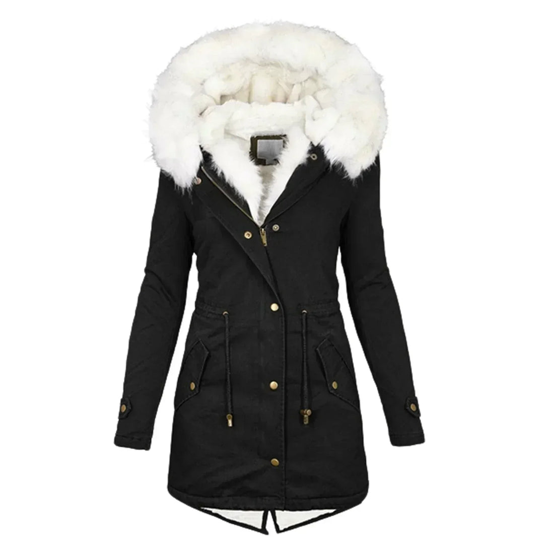 Beatrice | Parka Lungo con Cappuccio in Pelliccia Ecologica