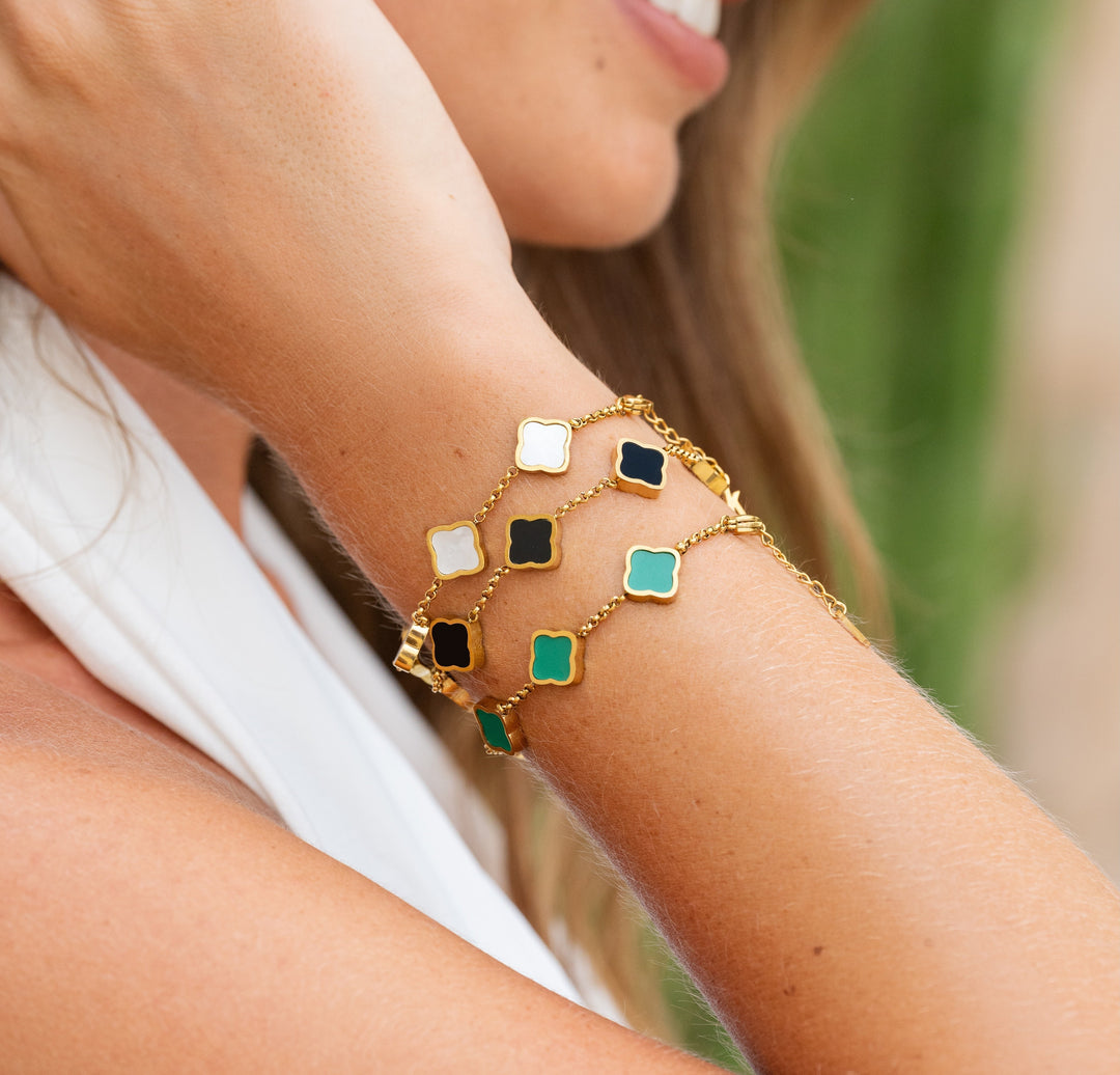 Bracciale trifoglio stile Celine