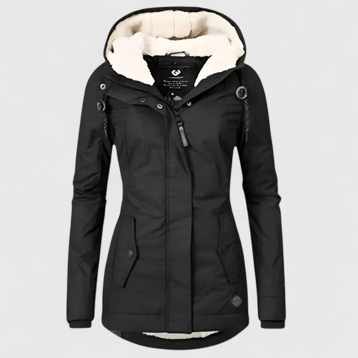 Bianca | Parka Imbottito con Cappuccio Foderato in Teddy