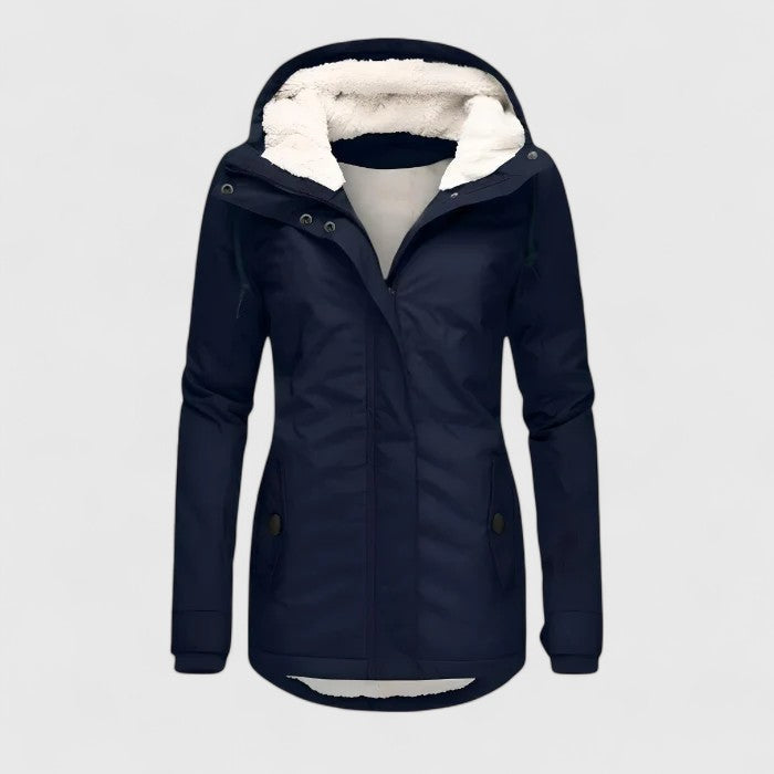 Bianca | Parka Imbottito con Cappuccio Foderato in Teddy