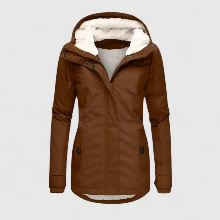 Bianca | Parka Imbottito con Cappuccio Foderato in Teddy