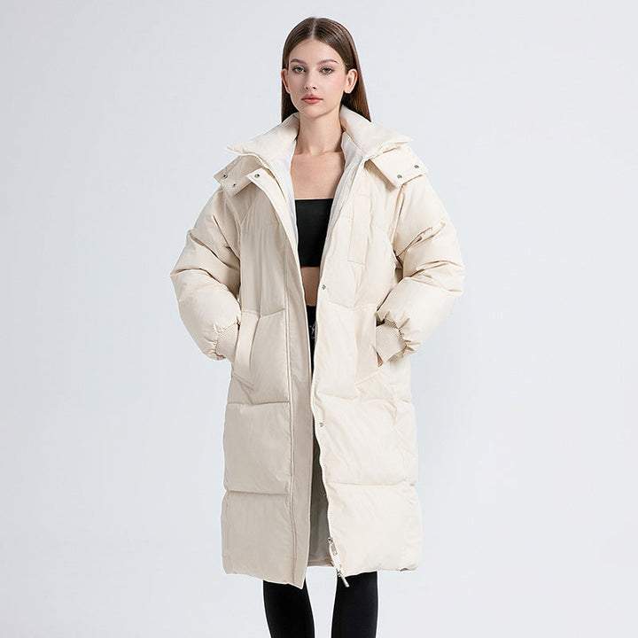 Gaia | Piumino lungo oversize con collo alto