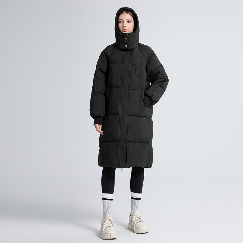 Gaia | Piumino lungo oversize con collo alto