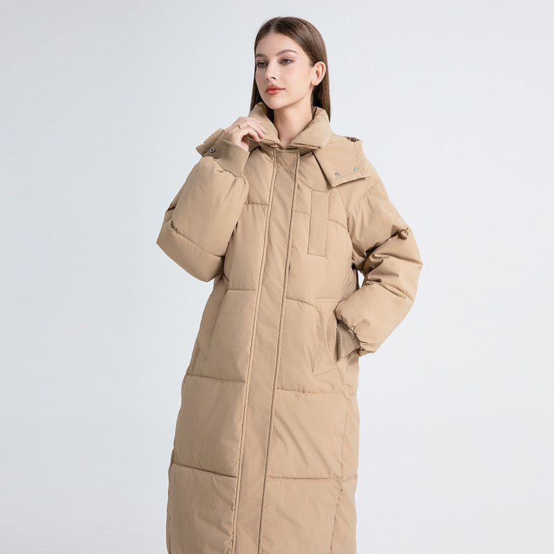 Gaia | Piumino lungo oversize con collo alto