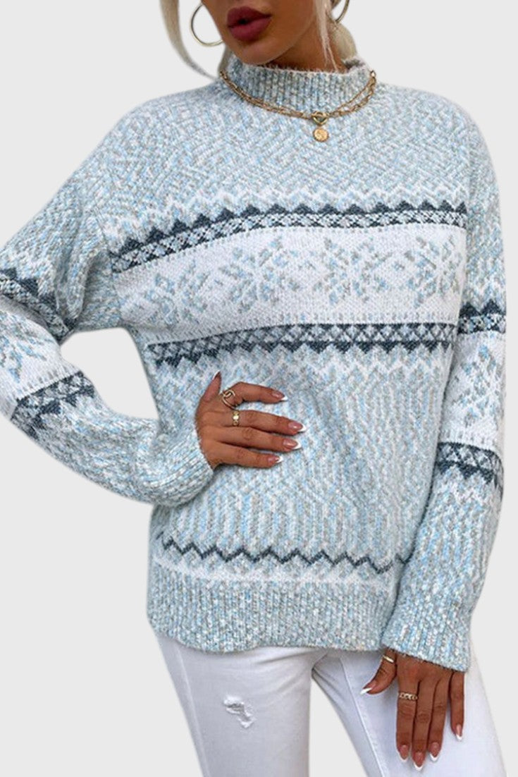 Stefania | Maglione con motivo a fiocchi di neve