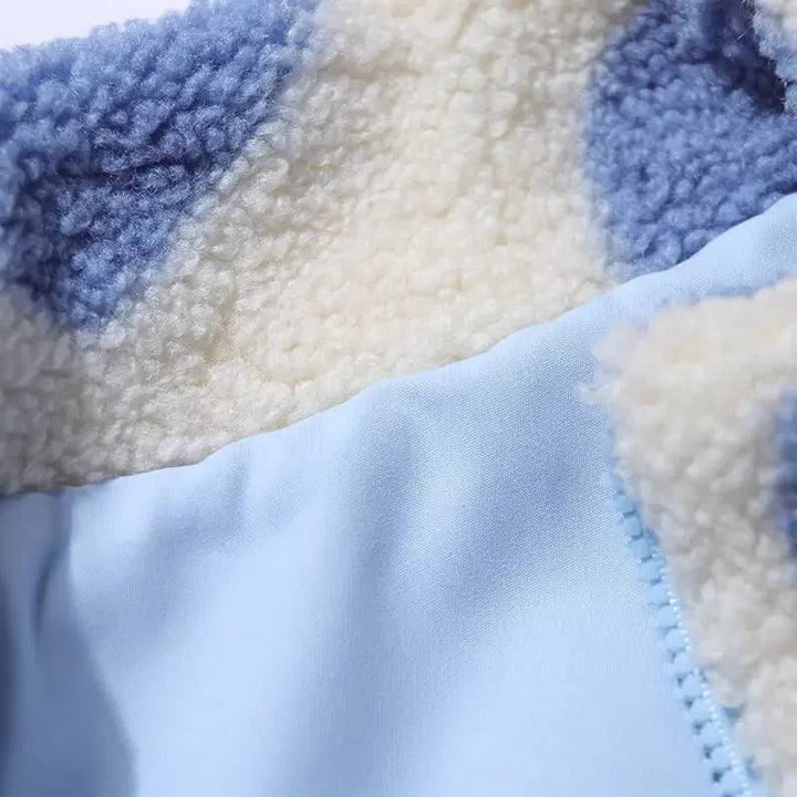 Ottavia | Giacca Teddy Reversibile con Motivo a Cuori