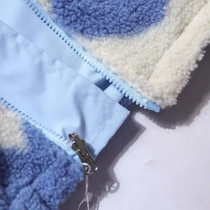 Ottavia | Giacca Teddy Reversibile con Motivo a Cuori