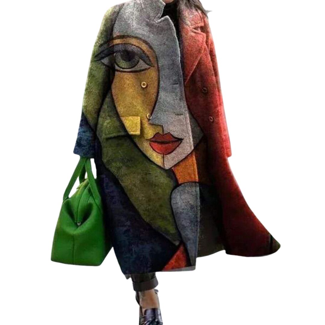 Stefania | Cappotto oversize a quadri multicolore