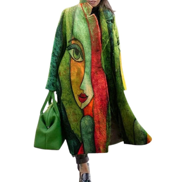 Stefania | Cappotto oversize a quadri multicolore