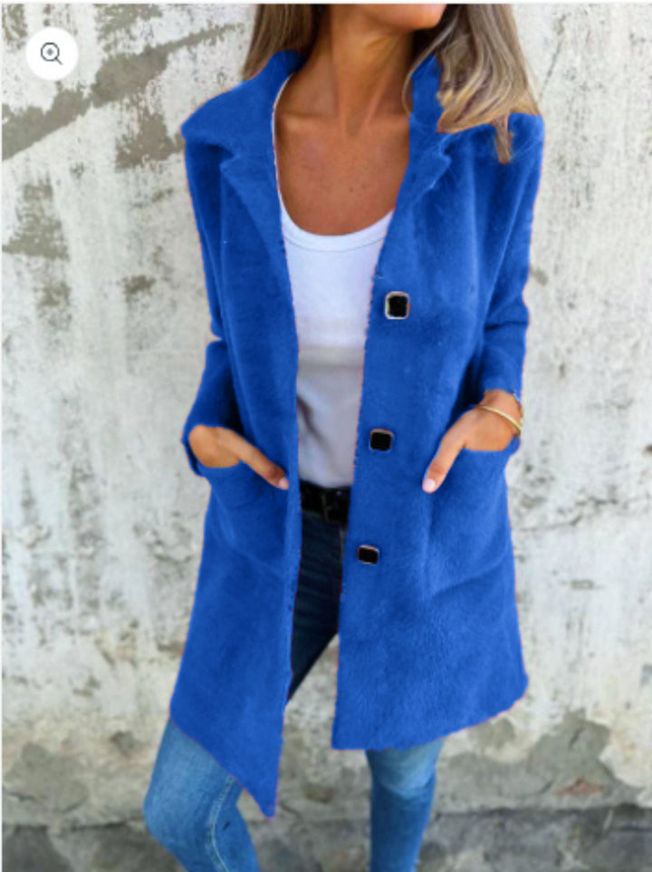Cristina | Cappotto midi morbido con bottoni