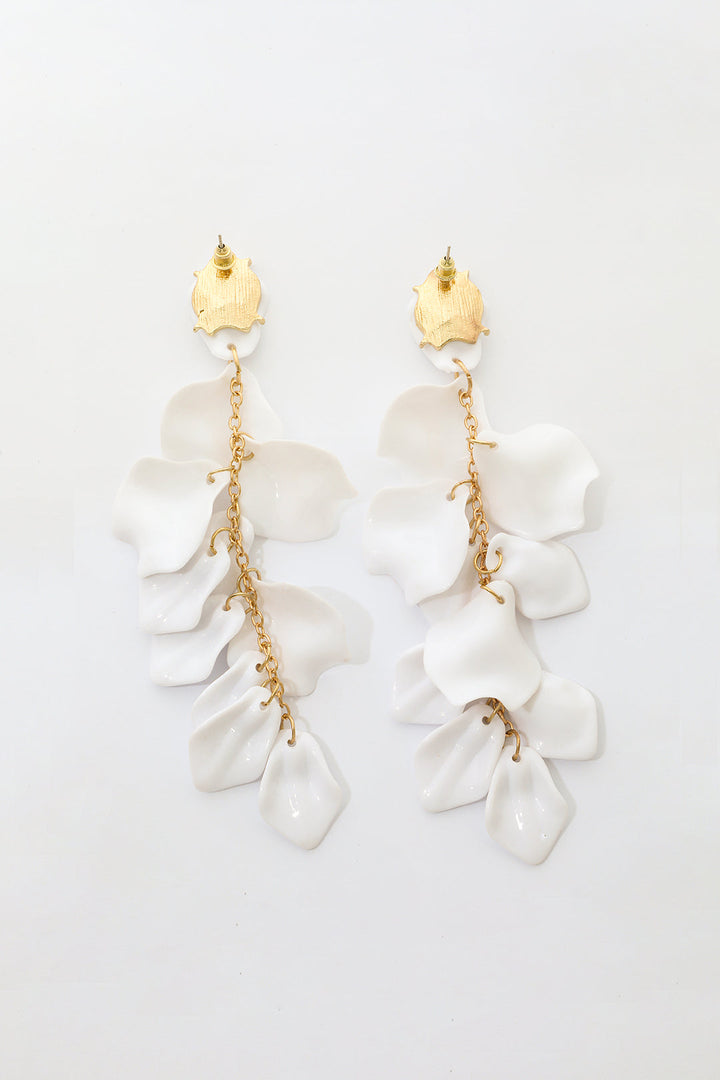 Orecchini a Goccia di Petali di Orchidea