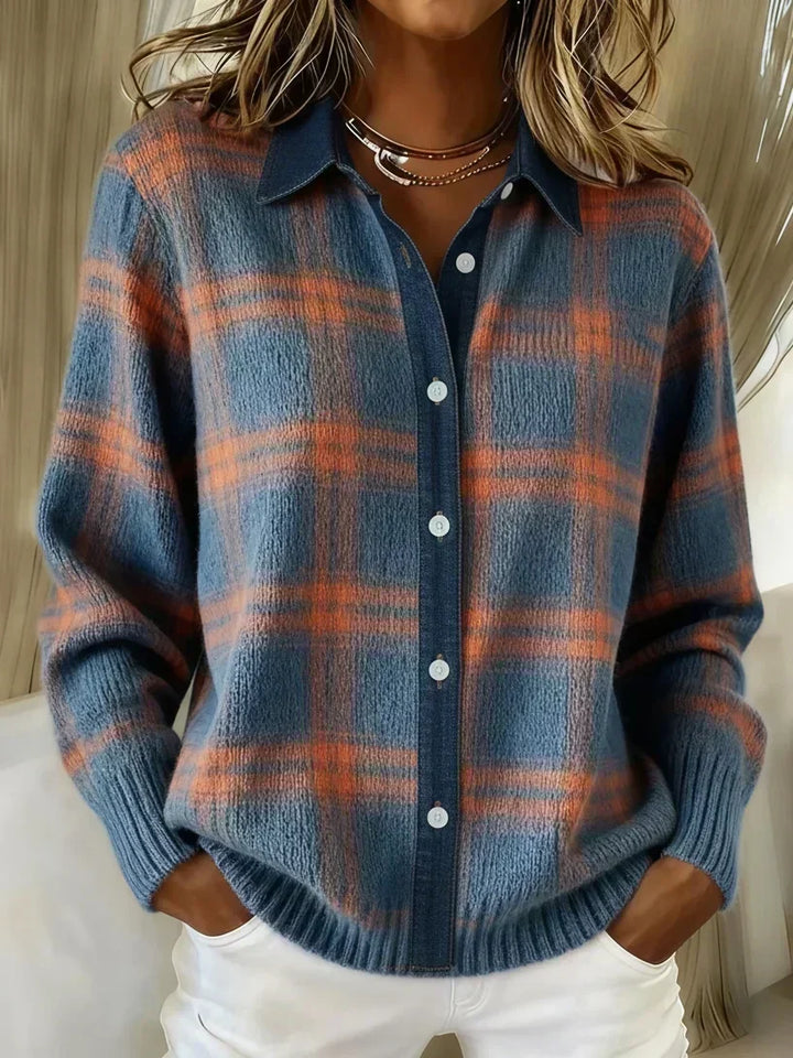Greta | Cardigan morbido a quadri