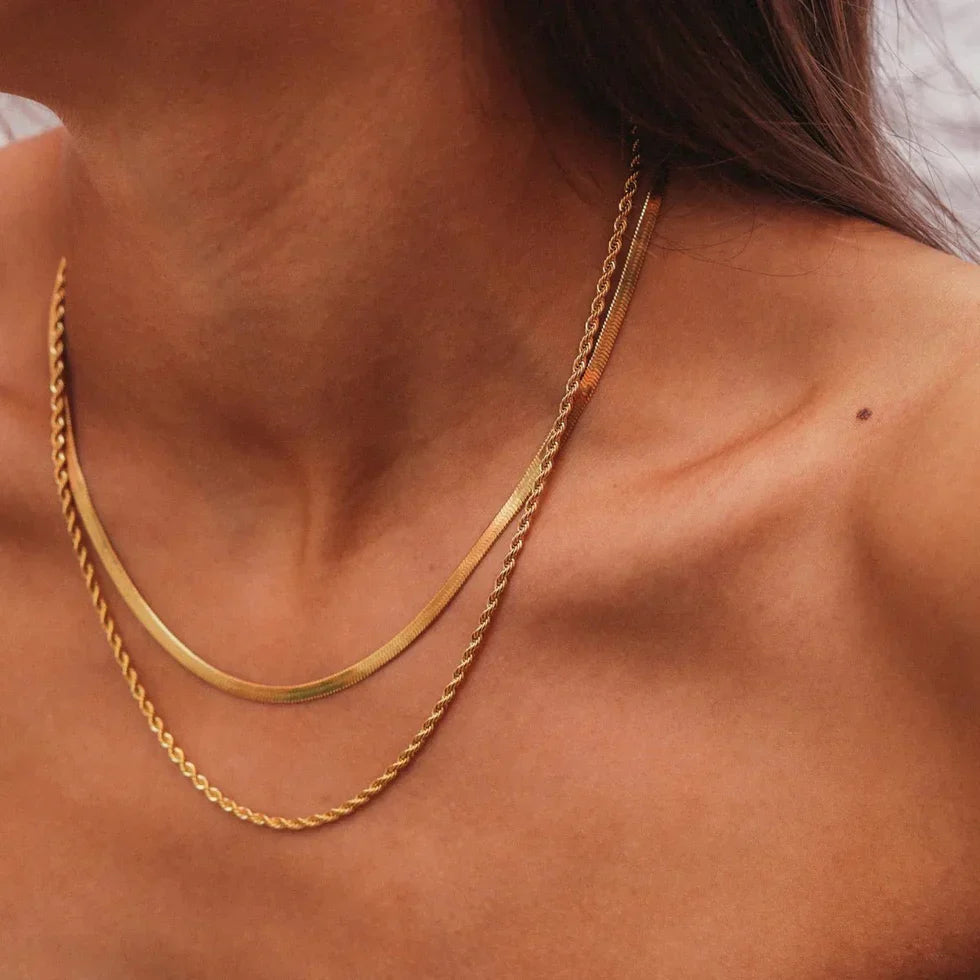 Malena | Doppio collana placcato oro 18 carati