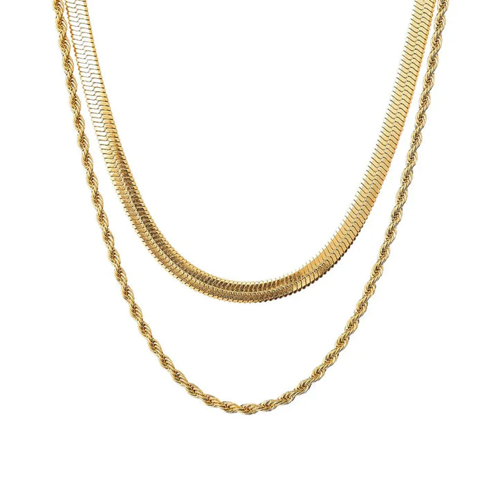 Malena | Doppio collana placcato oro 18 carati