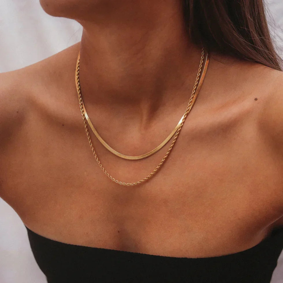 Malena | Doppio collana placcato oro 18 carati
