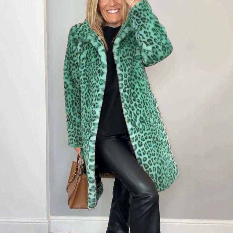 Greta | Cappotto in ecopelliccia leopardata