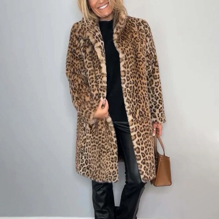 Greta | Cappotto in ecopelliccia leopardata