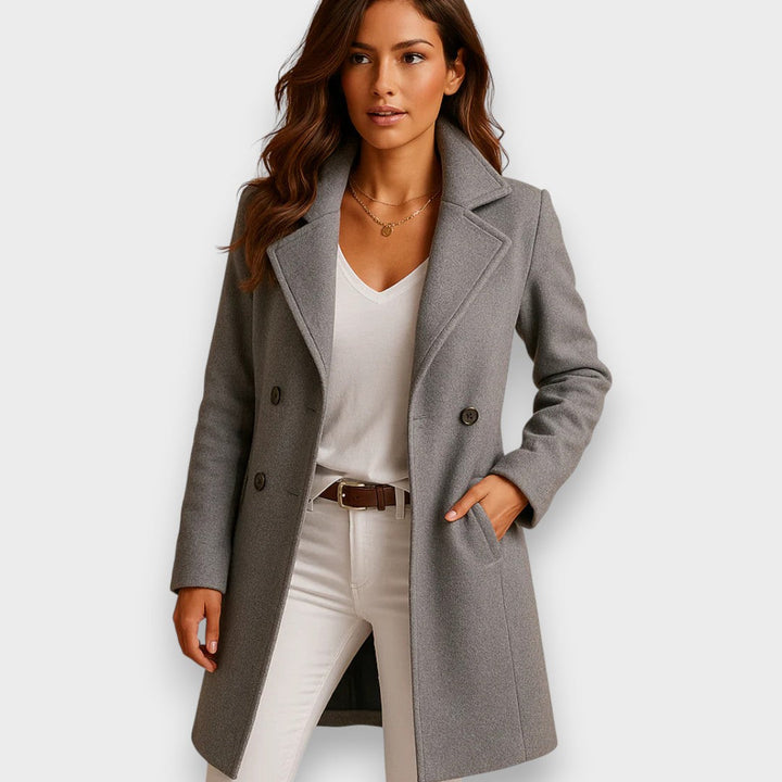 Chiara | Cappotto monopetto con revers classici
