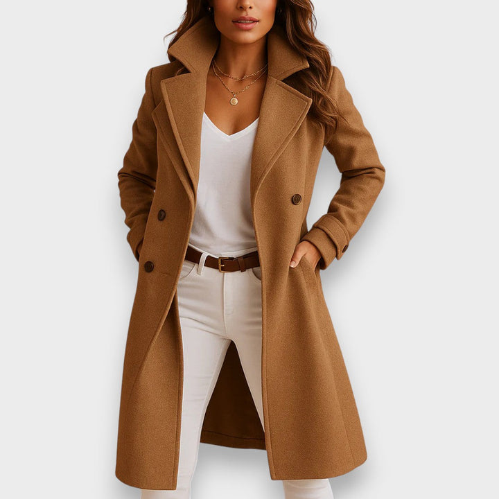 Chiara | Cappotto monopetto con revers classici